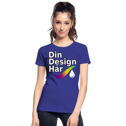 Designa Ekologisk Premium-t-shirt Dam Kungsblått / s - Designa Och Tryck Online