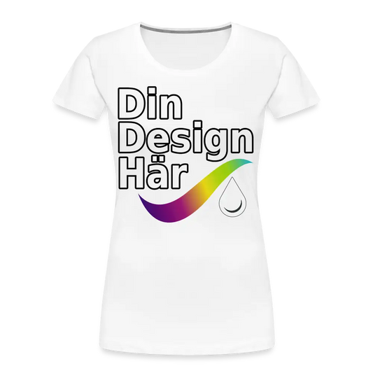 Designa Ekologisk Premium-t-shirt Dam Vit / s - Designa Och Tryck Online