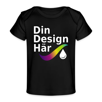 Designa Ekologisk T-shirt Baby Svart / 50/56 (0-1m) - Designa Och Tryck Online