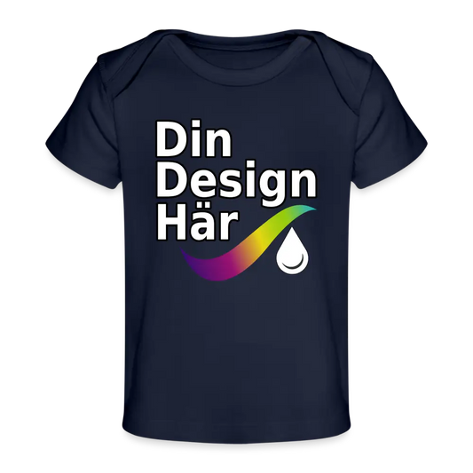 Designa Ekologisk T-shirt Baby Mörk Marinblå / 50/56 (0-1m) - Designa Och Tryck Online