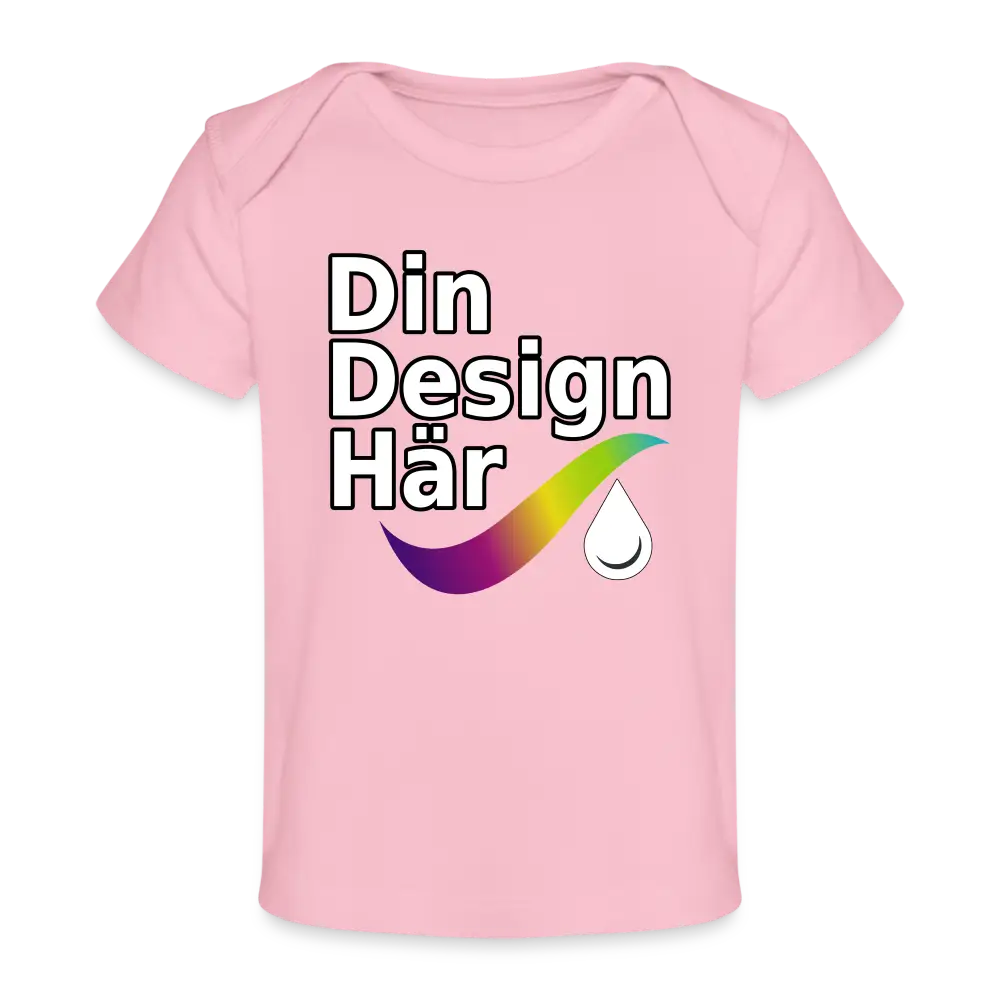 Designa Ekologisk T-shirt Baby Ljusrosa / 50/56 (0-1m) - Designa Och Tryck Online