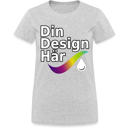 Designa Gildan Tung T-shirt Dam Gråmelerad / s - Designa Och Tryck Online