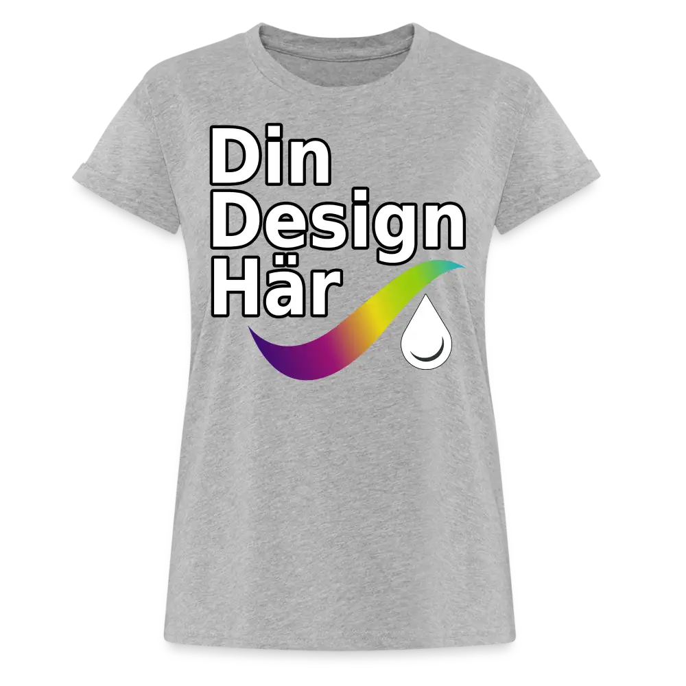 Designa Oversize-t-shirt Dam Gråmelerad / s - Designa Och Tryck Online