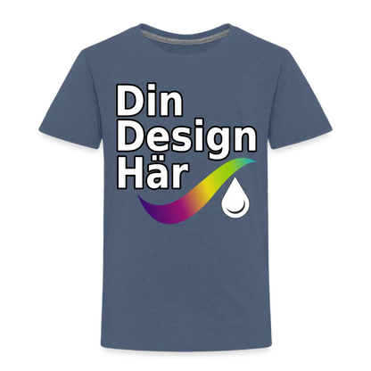 Designa Premium-t-shirt Barn Ljungblå / 98/104 (2 Years) - Designa Och Tryck Online