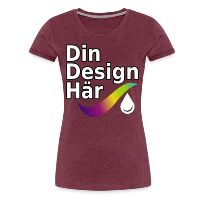 Designa Premium-t-shirt Dam Ljung Vinröd / s - Designa Och Tryck Online