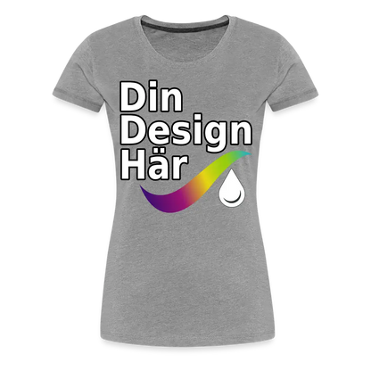 Designa Premium-t-shirt Dam Gråmelerad / s - Designa Och Tryck Online