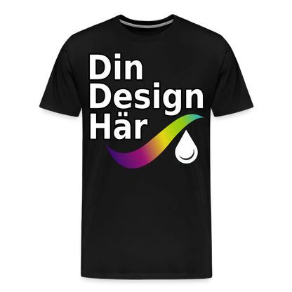 Designa Premium-t-shirt Herr Svart / s - Designa Och Tryck Online