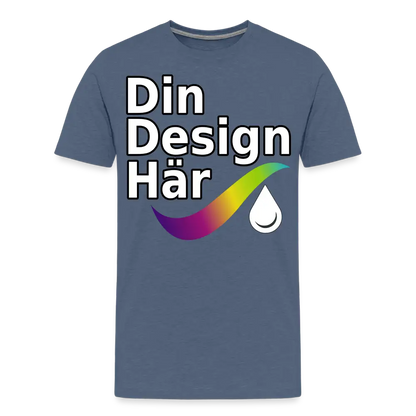 Designa Premium-t-shirt Herr Ljungblå / s - Designa Och Tryck Online