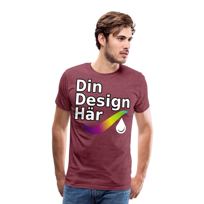 Designa Premium-t-shirt Herr Ljung Vinröd / s - Designa Och Tryck Online