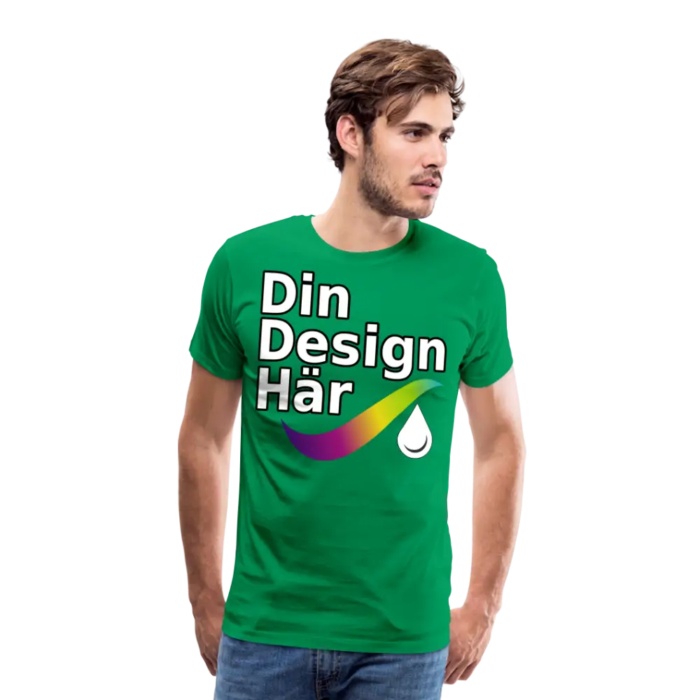 Designa Premium-t-shirt Herr Kelly Grön / s - Designa Och Tryck Online