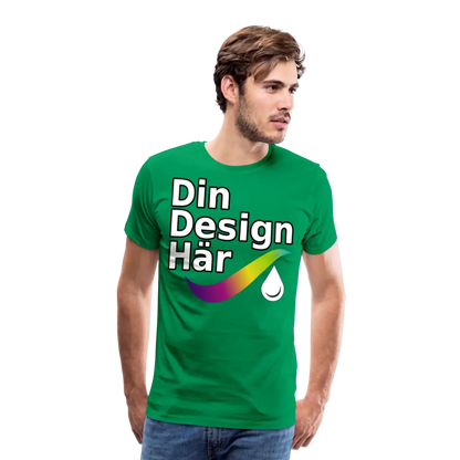 Designa Premium-t-shirt Herr Kelly Grön / s - Designa Och Tryck Online