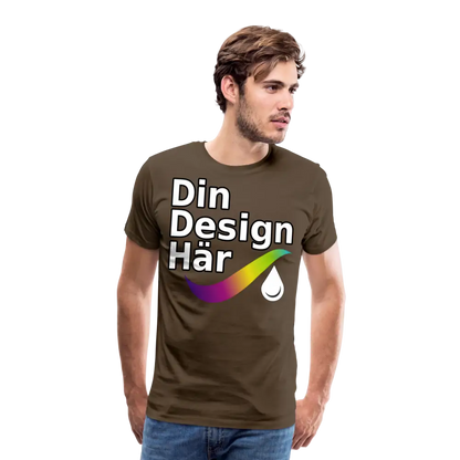 Designa Premium-t-shirt Herr ädelbrun / s - Designa Och Tryck Online