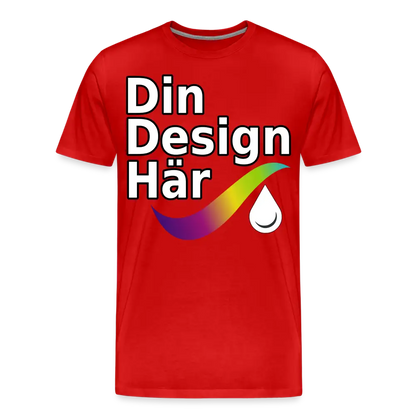 Designa Premium-t-shirt Herr Röd / s - Designa Och Tryck Online