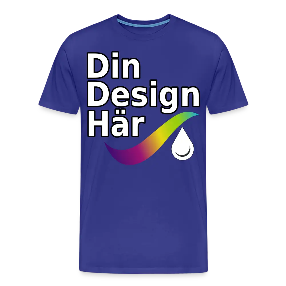 Designa Premium-t-shirt Herr Kungsblått / s - Designa Och Tryck Online