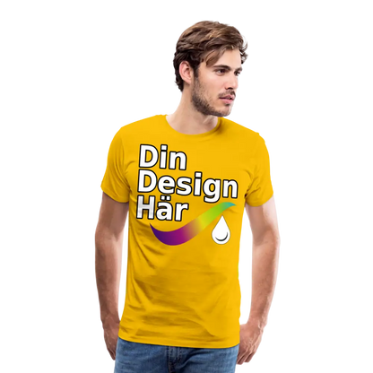 Designa Premium-t-shirt Herr Solgul / s - Designa Och Tryck Online