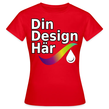 Designa T-shirt Dam Röd / s - Designa Och Tryck Online