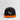 Kontrastkeps med snapback - svart/neonorange