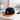 Kontrastkeps med snapback - svart/neonorange