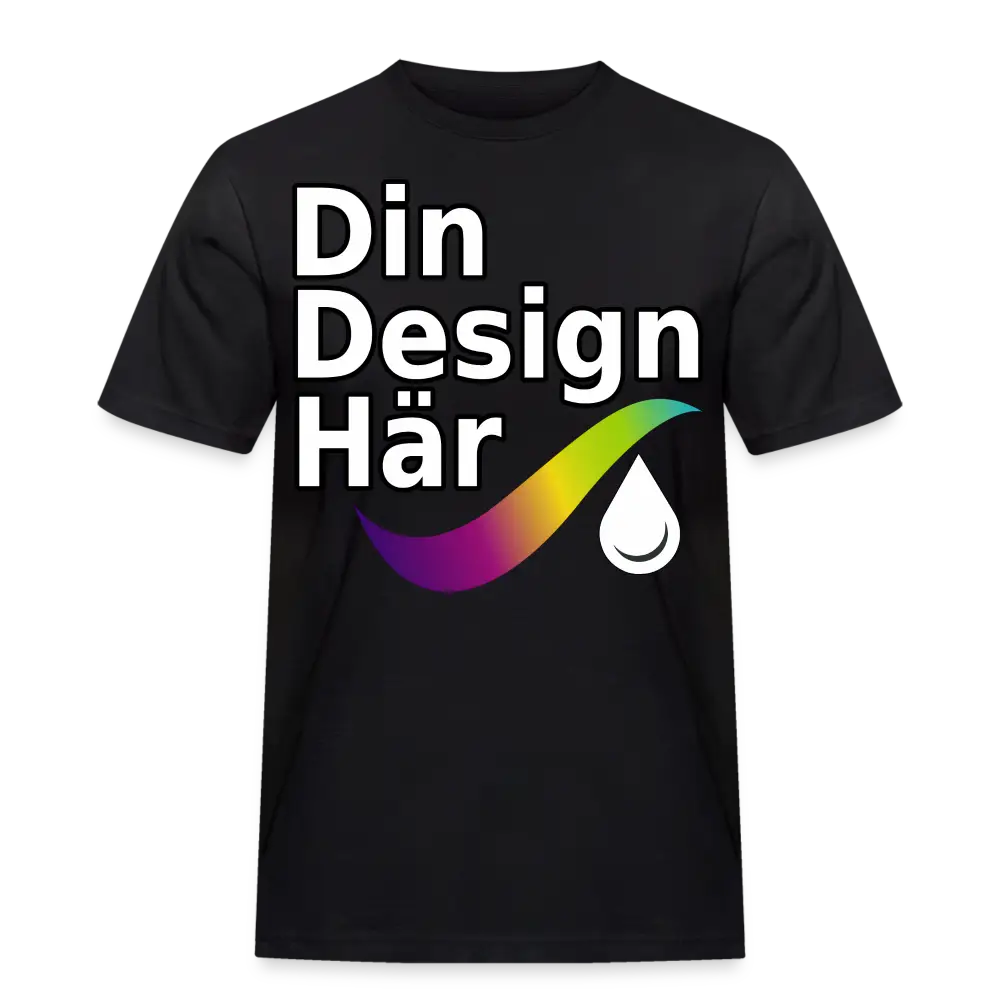 Designa Arbets-t-shirt Herr Svart / s - Designa Och Tryck Online
