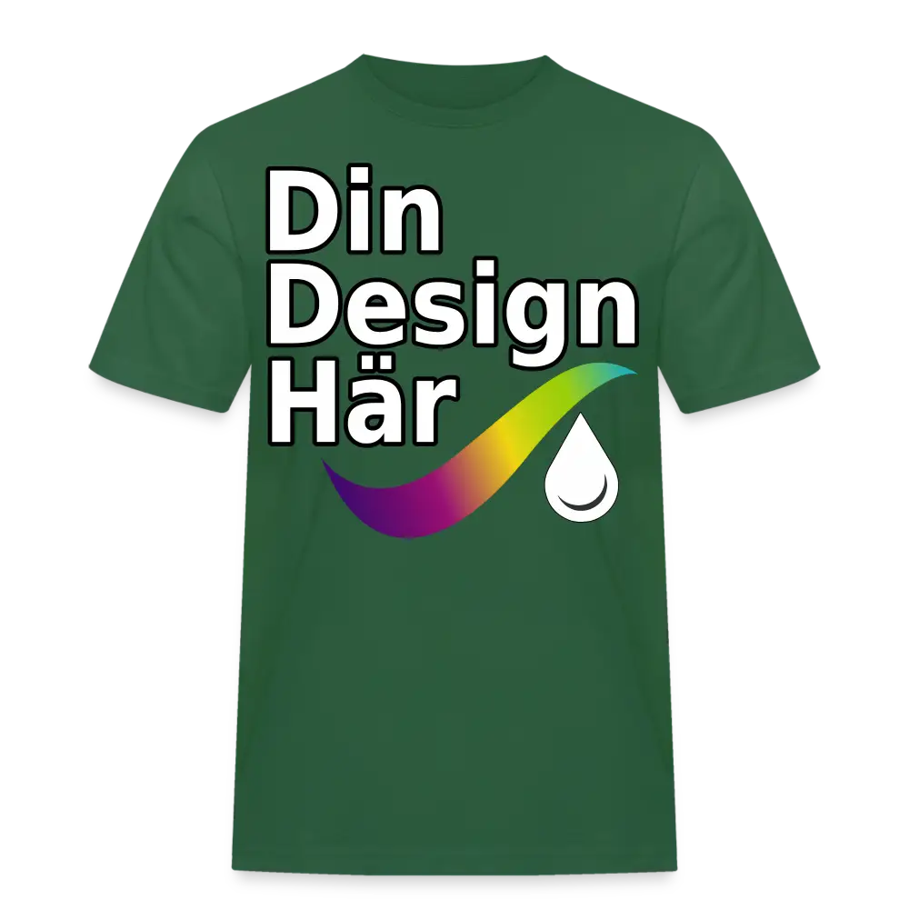 Designa Arbets-t-shirt Herr Flaska Grön / s - Designa Och Tryck Online
