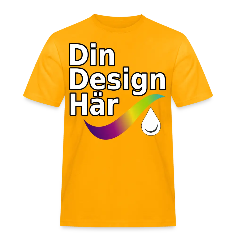 Designa Arbets-t-shirt Herr Guld / s - Designa Och Tryck Online