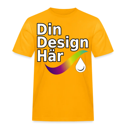 Designa Arbets-t-shirt Herr Guld / s - Designa Och Tryck Online