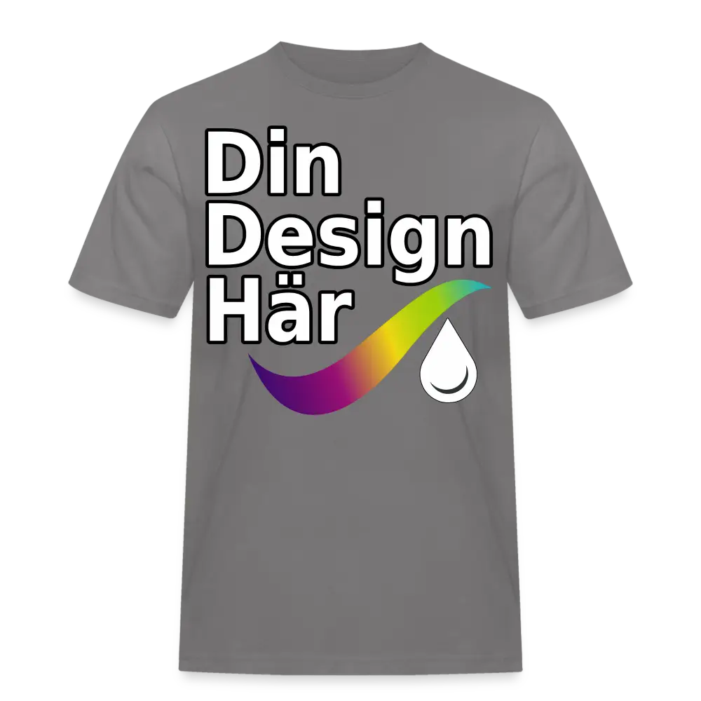 Designa Arbets-t-shirt Herr Grå / s - Designa Och Tryck Online