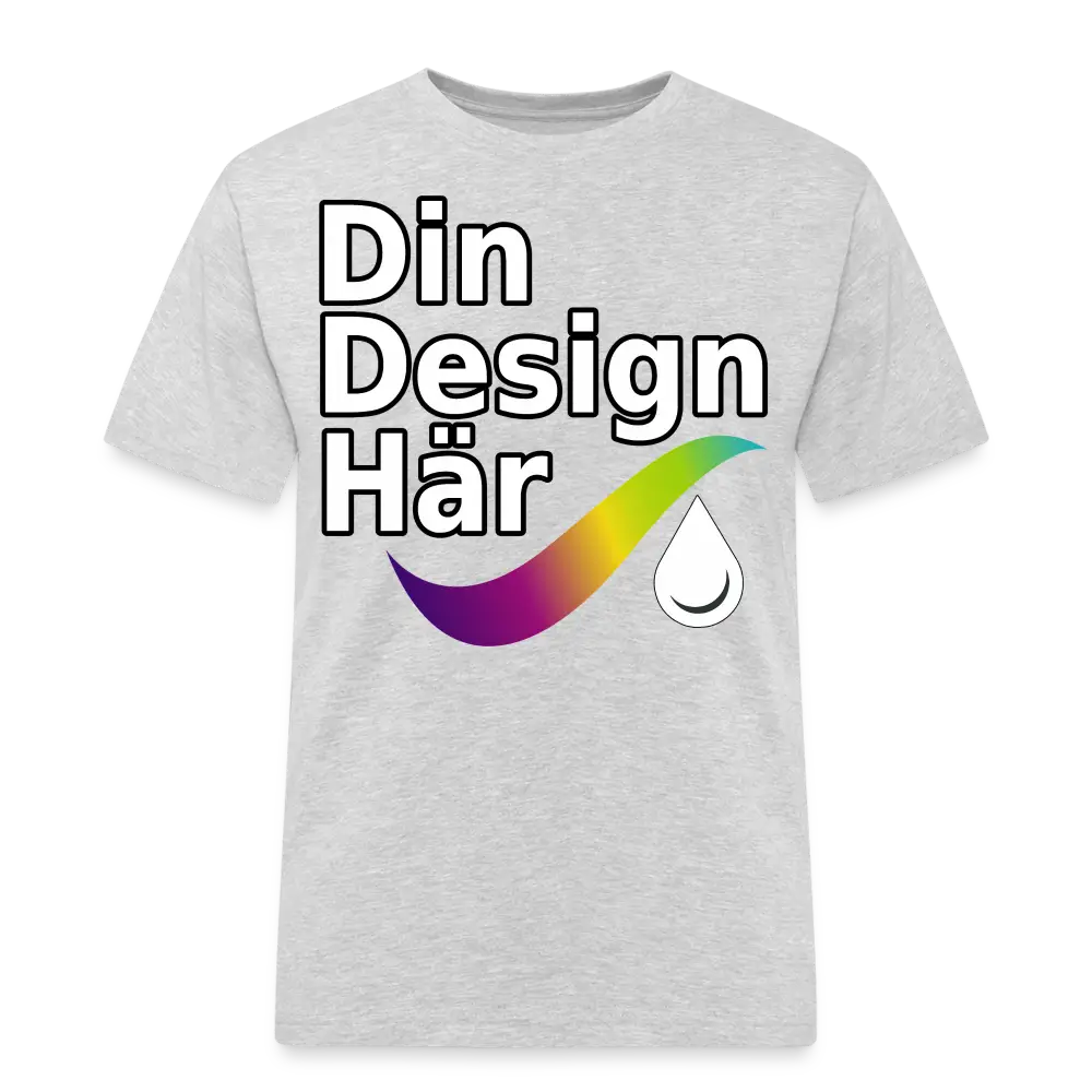 Designa Arbets-t-shirt Herr Gråmelerad / s - Designa Och Tryck Online
