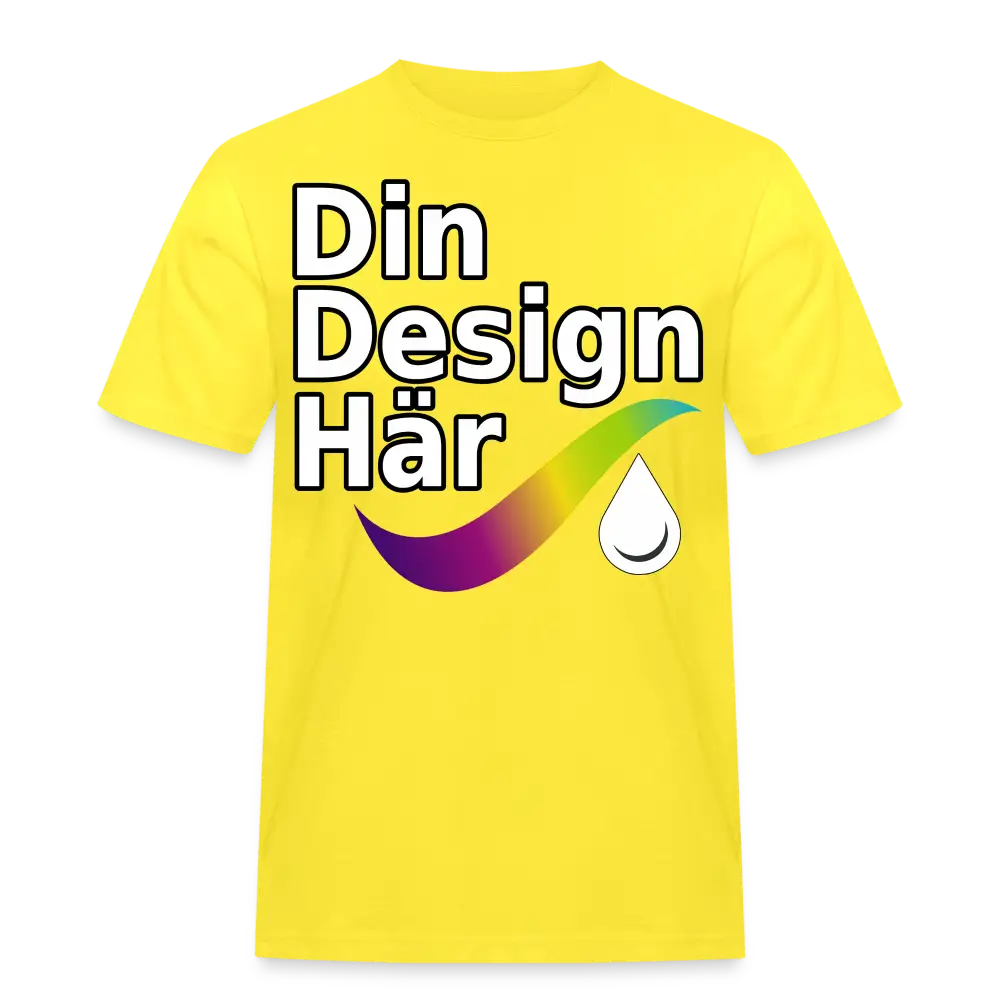 Designa Arbets-t-shirt Herr Gul / s - Designa Och Tryck Online
