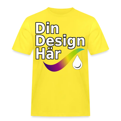 Designa Arbets-t-shirt Herr Gul / s - Designa Och Tryck Online
