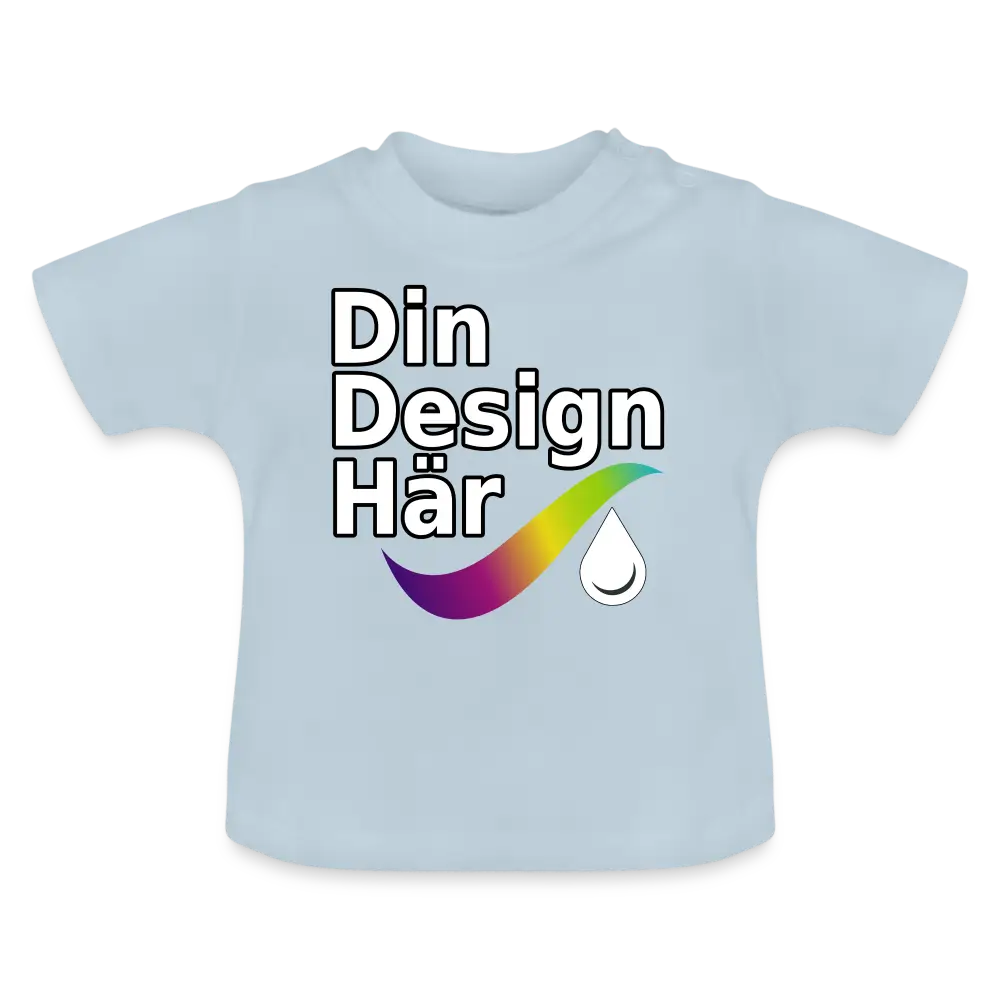 Designa Baby-t-shirt Ljusblå / 3-6 Months - Designa Och Tryck Online