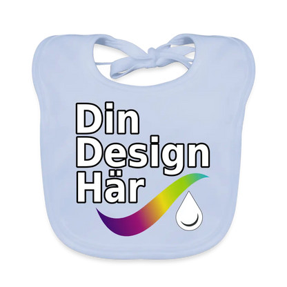 Designa Ekologisk Babyhaklapp Himmelsblå - Designa Och Tryck Online
