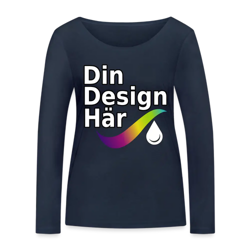 Ekologisk Långärmad T-shirt Dam Från Stanley & Stella - Navy