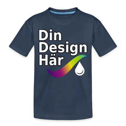 Designa Ekologisk Premium-t-shirt Barn Marin / 98/104 (2 Years) - Designa Och Tryck Online