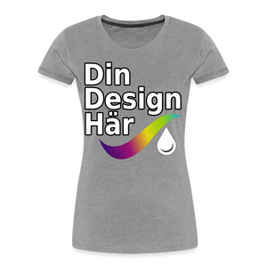 Ekologisk Premium-t-shirt Dam - Heather Grey / s