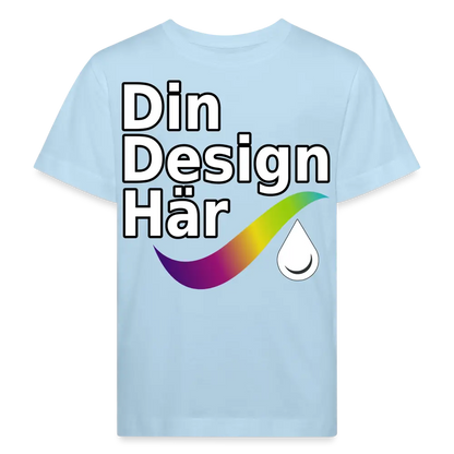 Designa Ekologisk T-shirt Barn Ljusblå / 98/104 (3-4 Years) - Designa Och Tryck Online