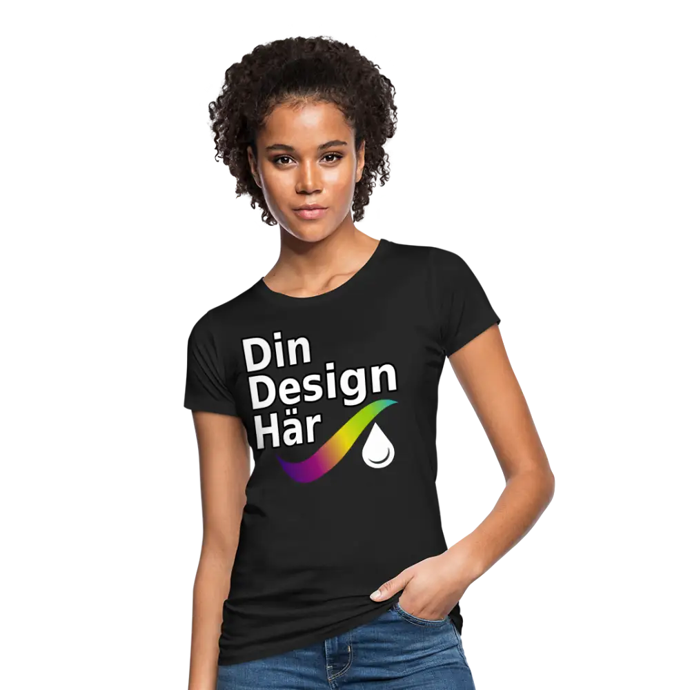 Designa Ekologisk T-shirt Dam Svart / s - Designa Och Tryck Online