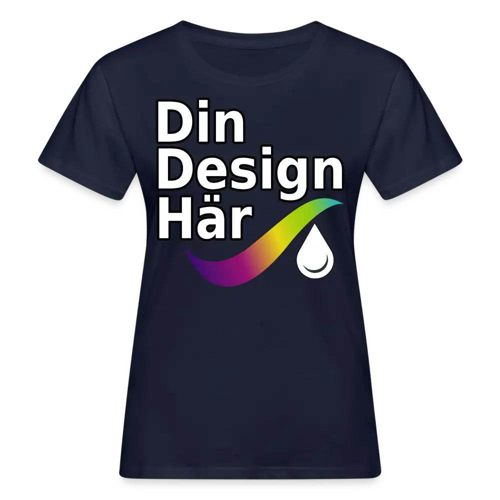 Designa Ekologisk T-shirt Dam Marin / s - Designa Och Tryck Online
