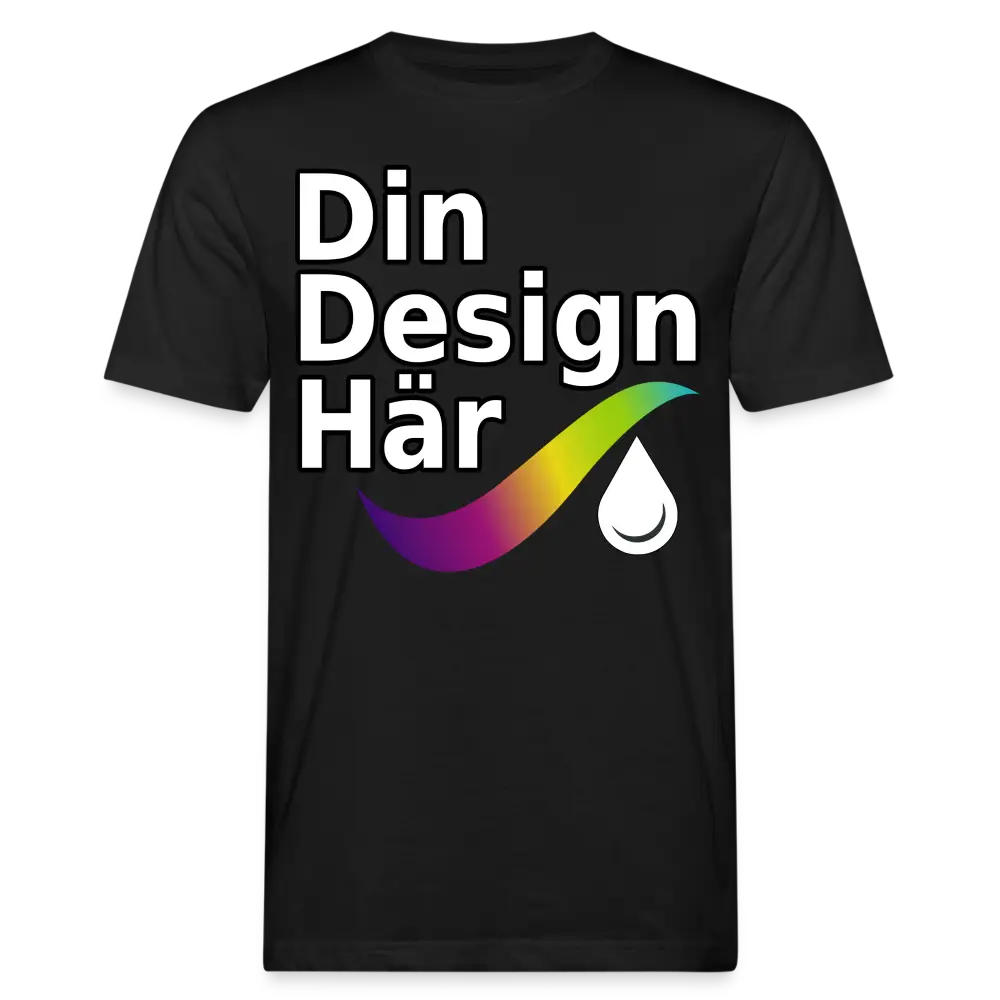 Designa Ekologisk T-shirt Herr Svart / m - Designa Och Tryck Online