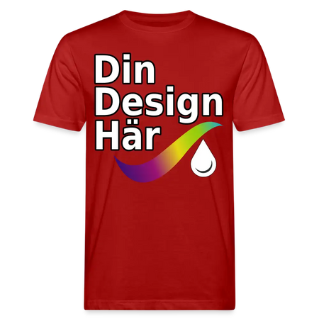 Ekologisk T-shirt Herr - Dark Red / m