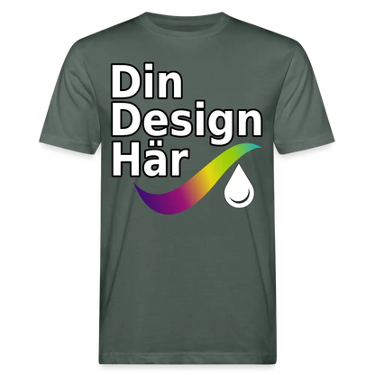 Designa Ekologisk T-shirt Herr Grå-grön / m - Designa Och Tryck Online
