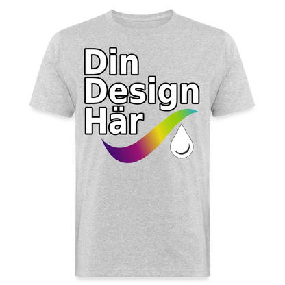 Designa Ekologisk T-shirt Herr Gråmelerad / m - Designa Och Tryck Online