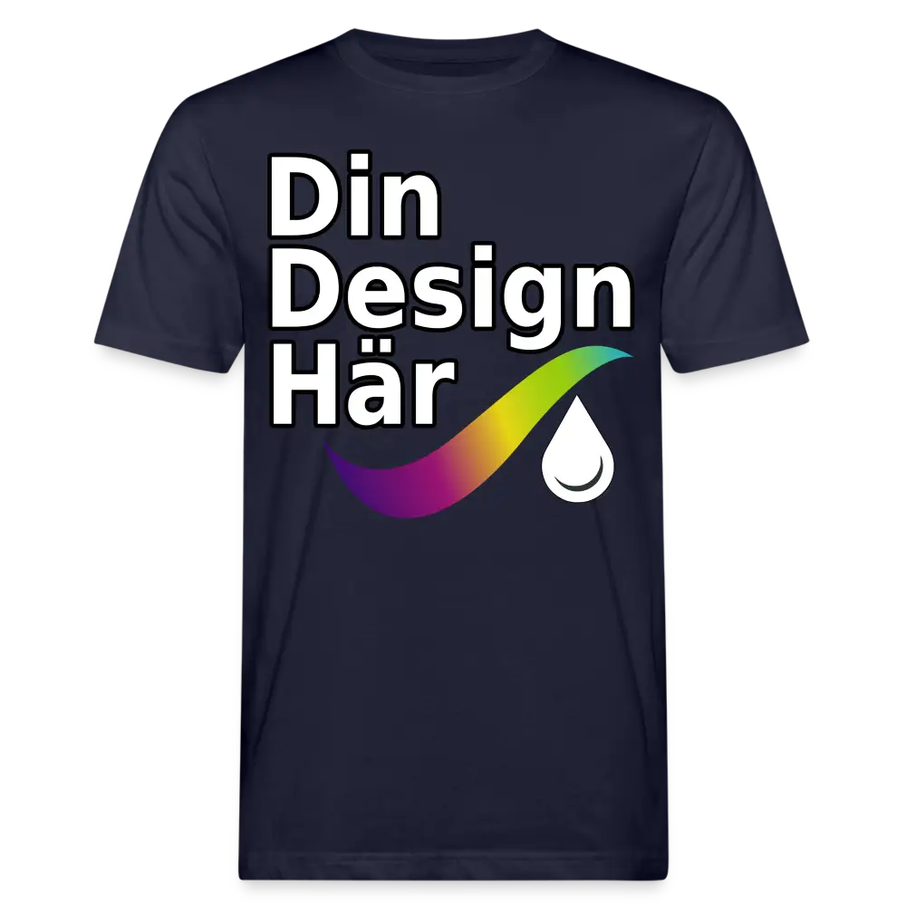 Designa Ekologisk T-shirt Herr Marin / m - Designa Och Tryck Online