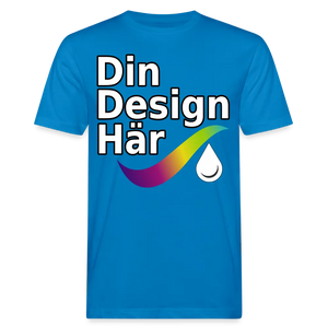Ekologisk T-shirt Herr - Peacock-blue / m