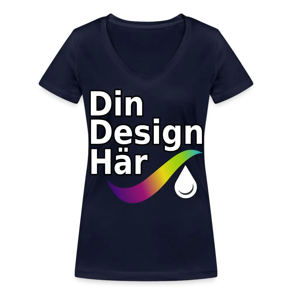 Designa Ekologisk T-shirt Med V-ringning Dam Från Stanley & Stella Marin / s - Designa Och Tryck Online
