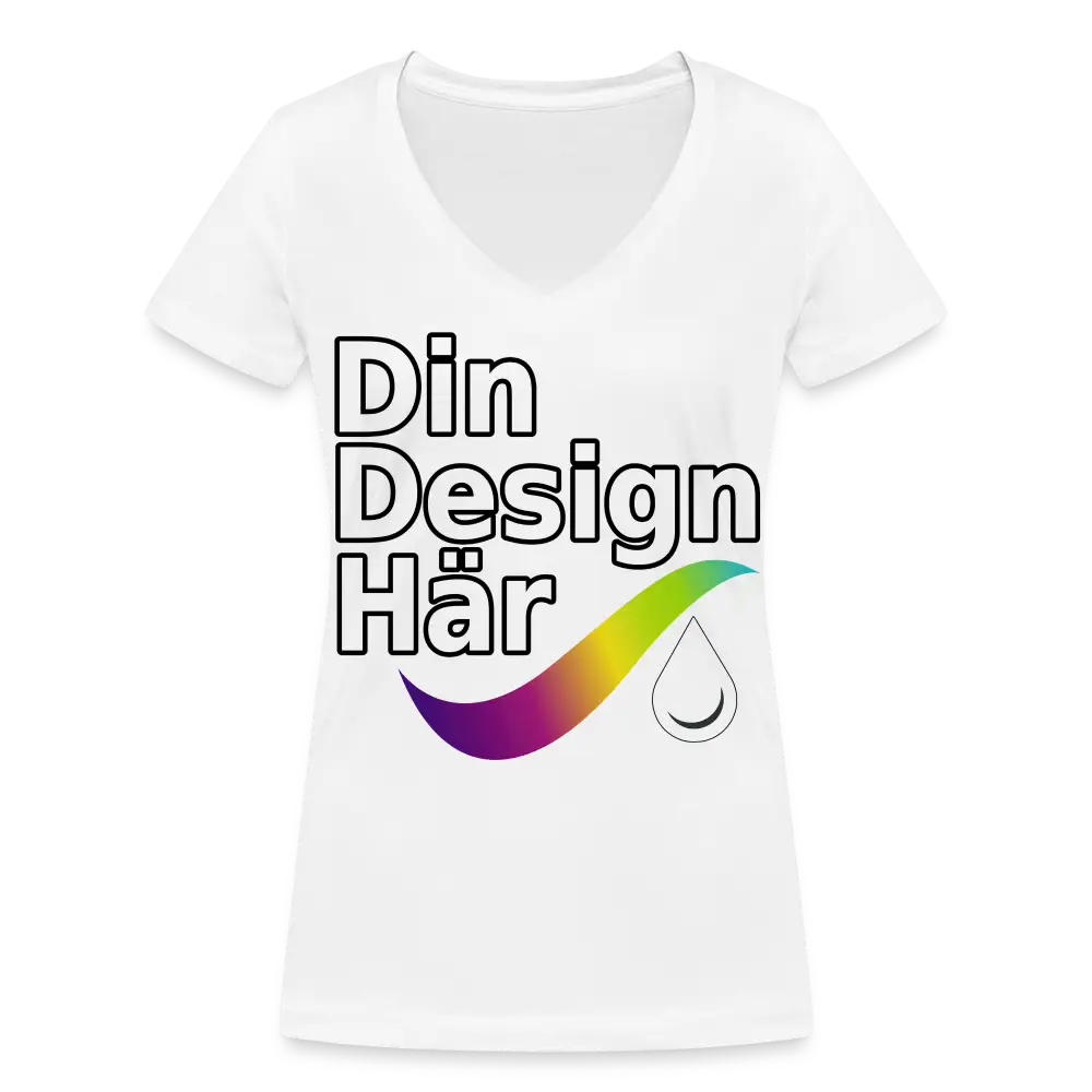 Designa Ekologisk T-shirt Med V-ringning Dam Från Stanley & Stella Vit / s - Designa Och Tryck Online