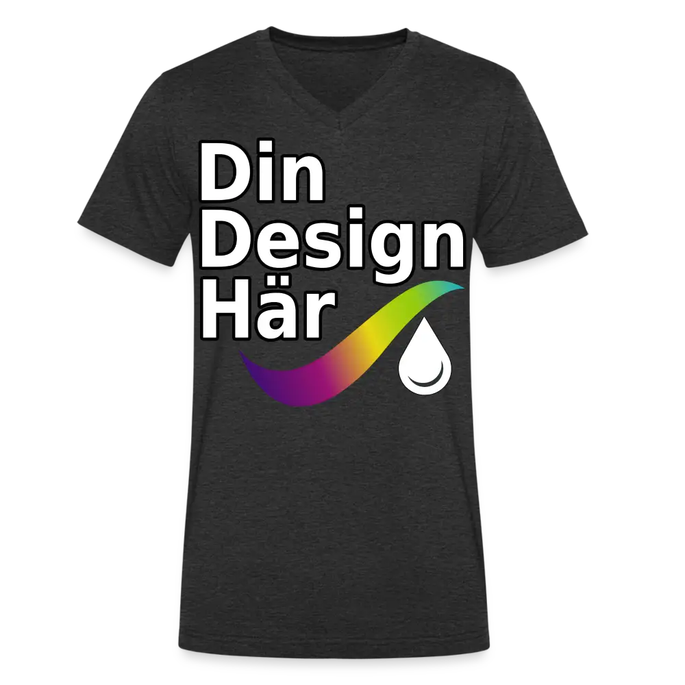 Designa Ekologisk T-shirt Med V-ringning Herr Från Stanley & Stella Kolgrå / s - Designa Och Tryck Online