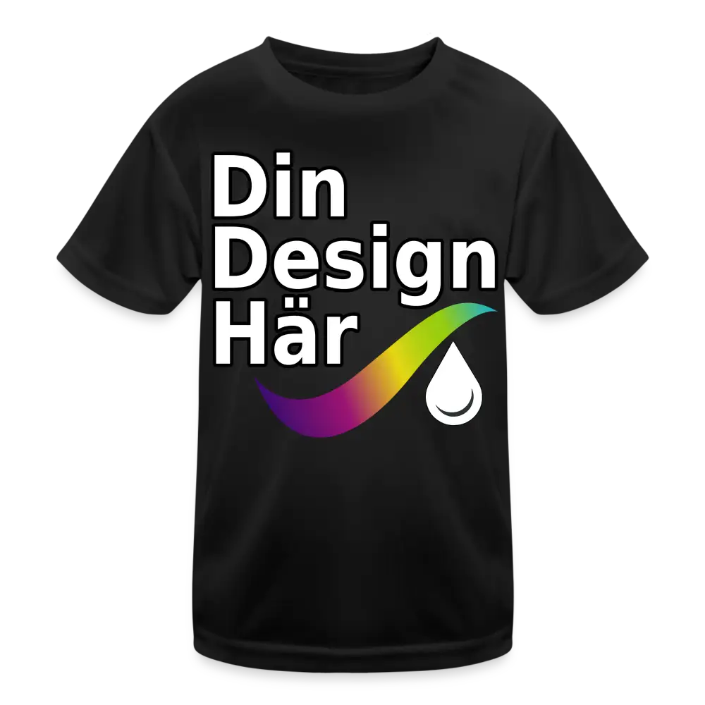 Designa Funktions-t-shirt Barn Svart / m - Designa Och Tryck Online
