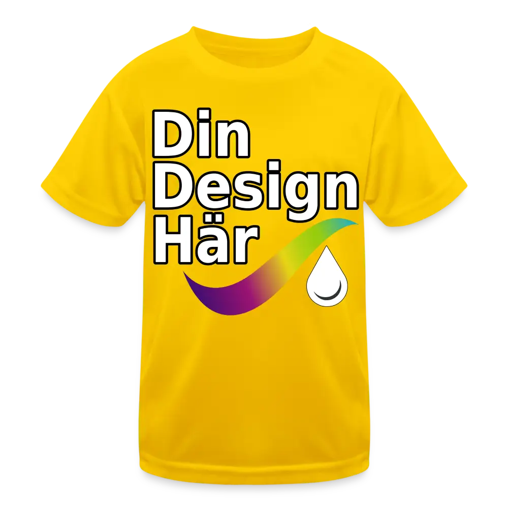 Designa Funktions-t-shirt Barn ägggul / m - Designa Och Tryck Online