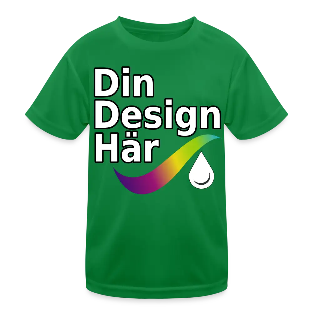 Designa Funktions-t-shirt Barn Kelly Grön / m - Designa Och Tryck Online